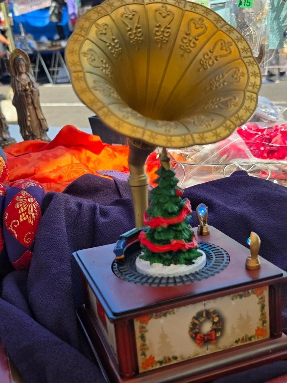 Animated Christmas Train Phonograph by Nature's Mark